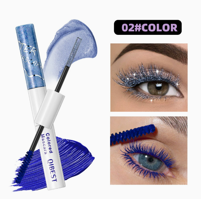 2-i-1 dobbeltsidet mascara, farvet og mat