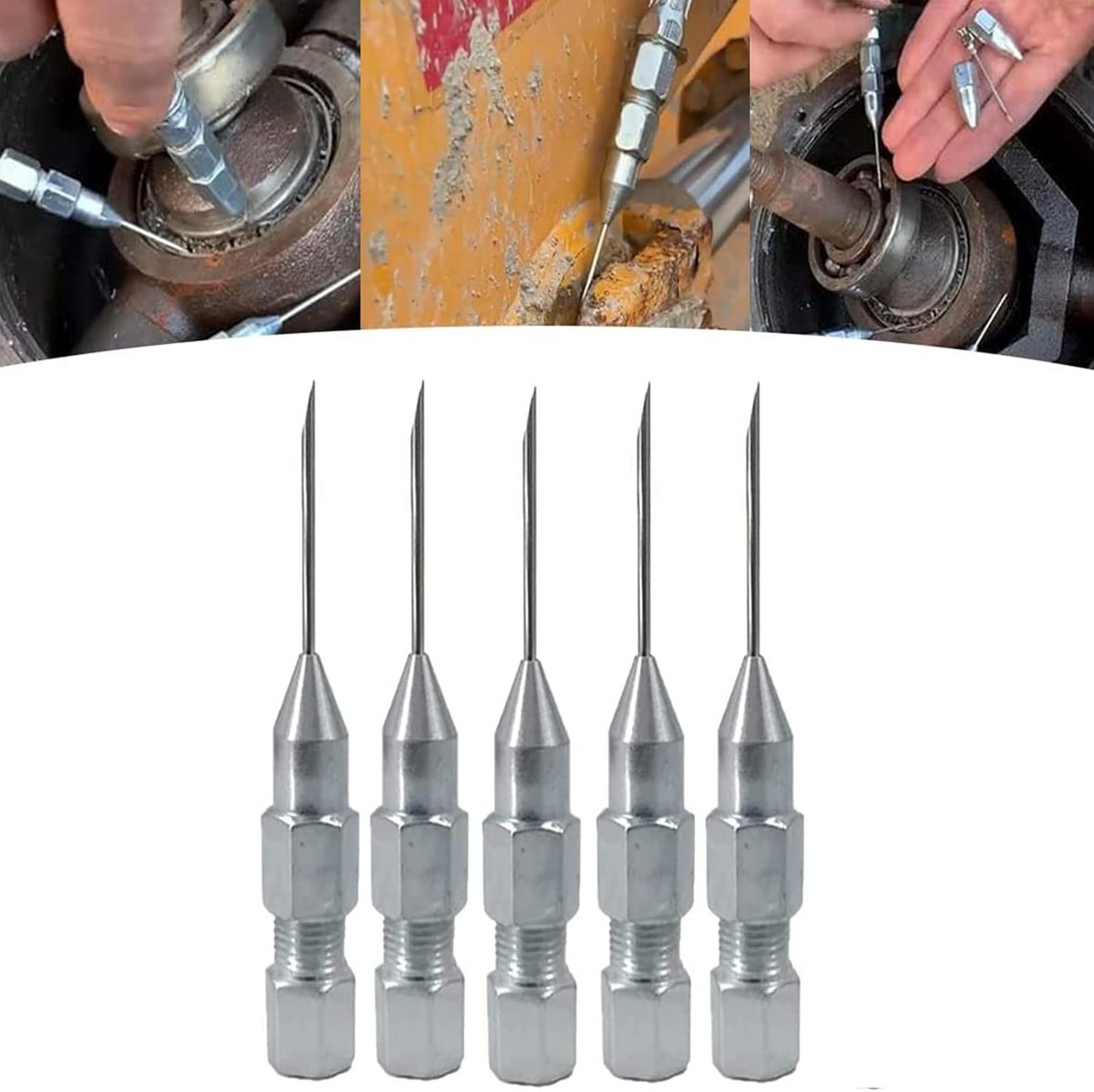 GreaseNeedle™ 1+1 GRATIS - Præcisions Heavy-Duty Smørefedt Sprøjte Adapter
