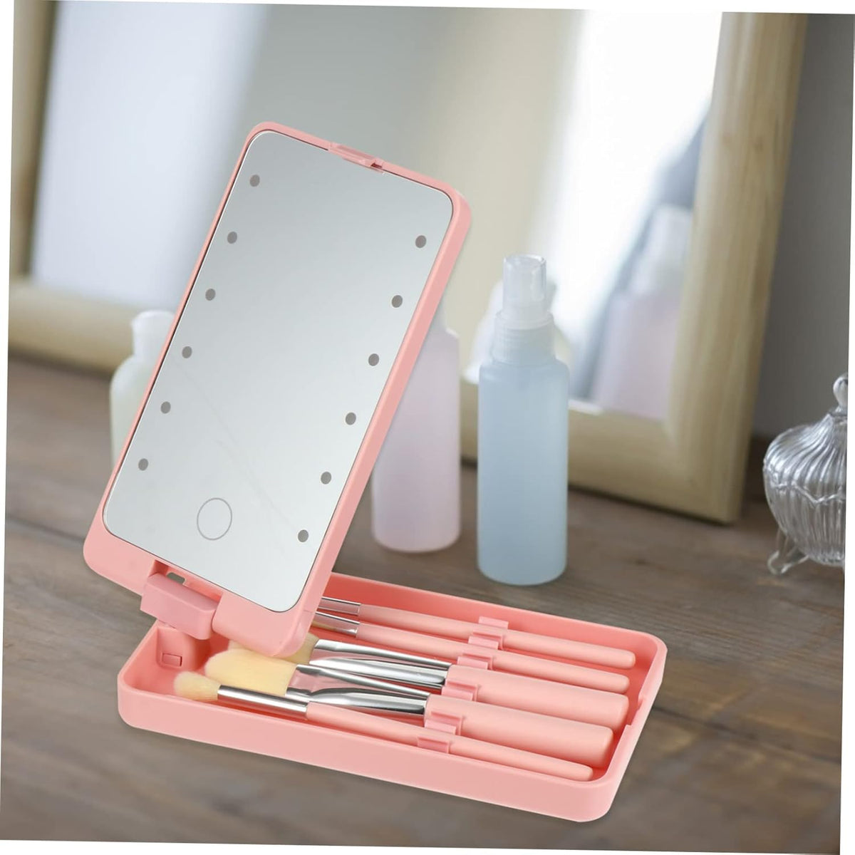GlowBrushes - Genopladeligt LED-LysRejser Makeup Børste Sæt