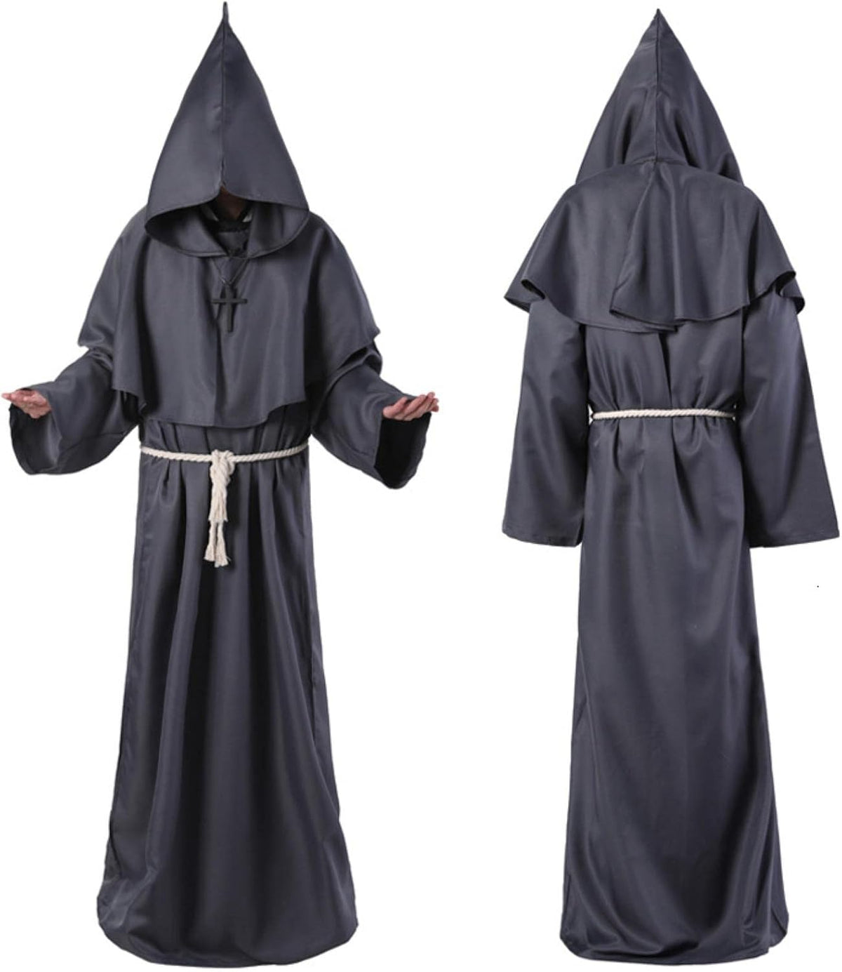 Icone™ MonkCostume - Halloween Middelalder Munk Præst Kappe Kostume