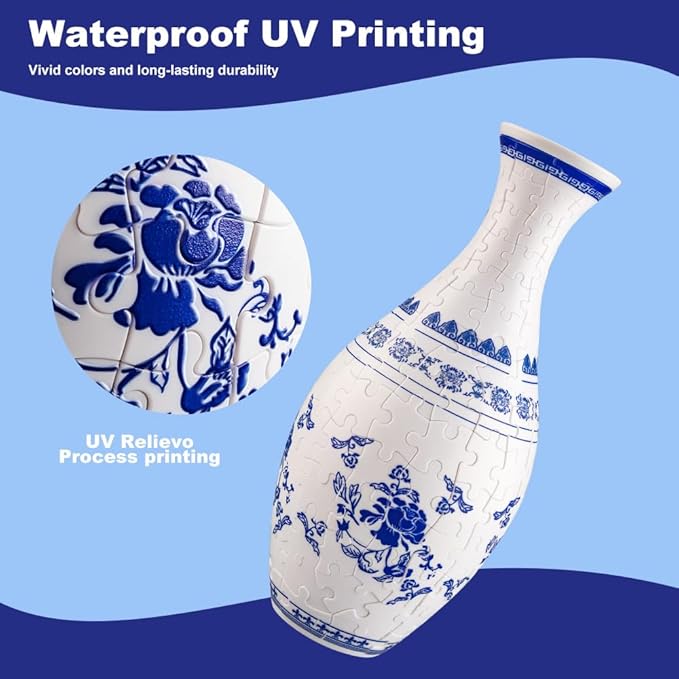 PuzzleVase - 160-Stykke 3D Buet Vase Puslespil