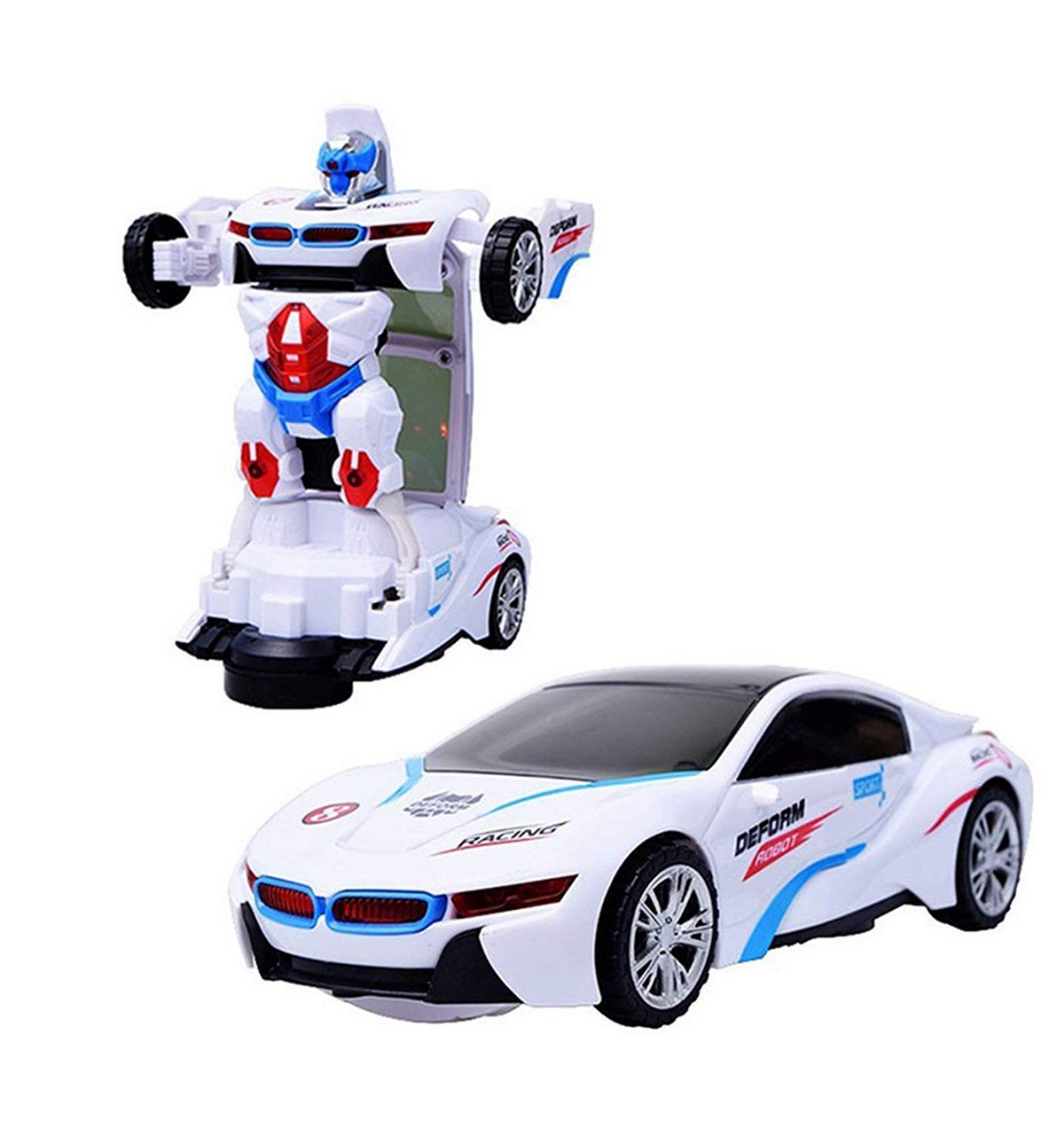 Kletshuts™ TransformerCar: Højtydende Bil-Til-Robot 2-I-1 Transformer Billegetøj