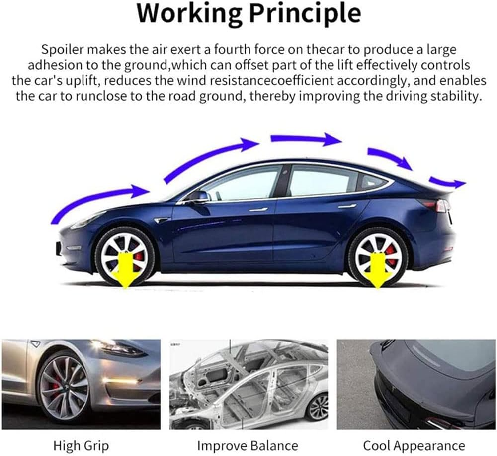 CarSpoiler - Universel Stilfuld Aerodynamisk Bagagerum Vinge Bil Spoiler Tilbehør