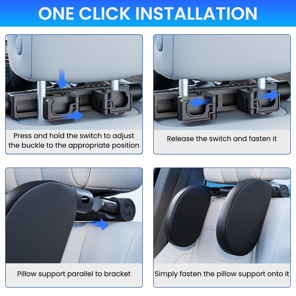 HeadrestPillow™ - Ergonomisk Justerbar Komfortbil Hovedpude