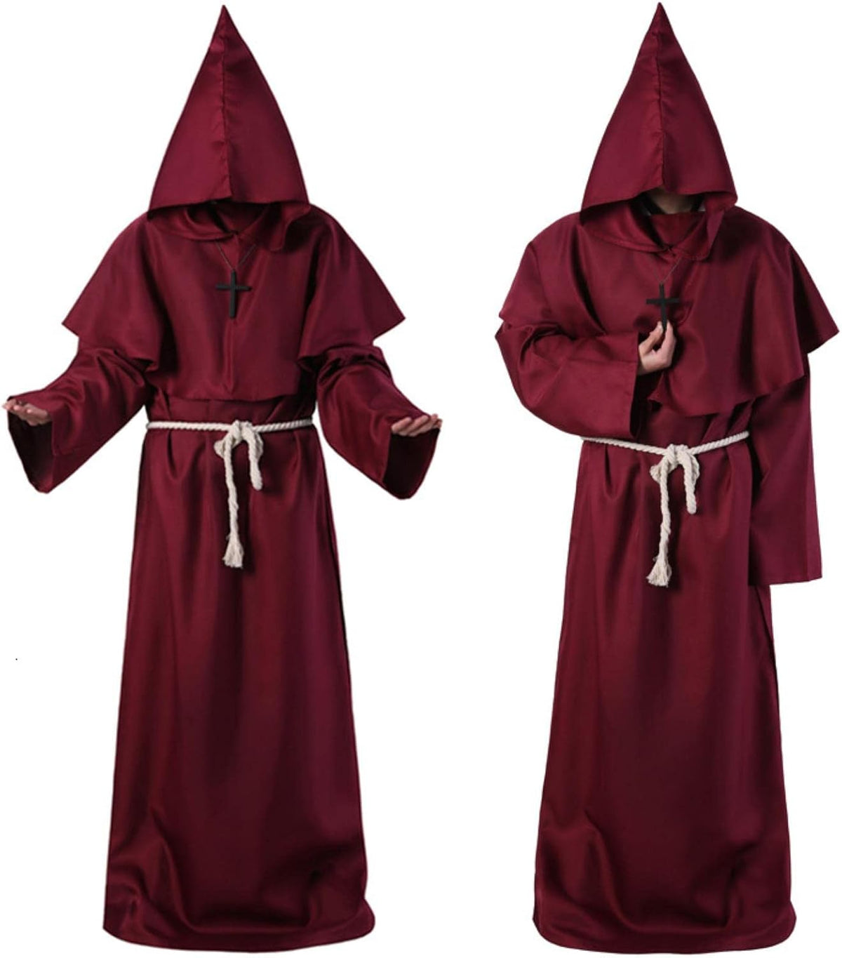 Icone™ MonkCostume - Halloween Middelalder Munk Præst Kappe Kostume