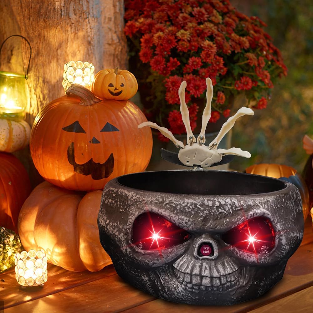 Kletshuts™ CandyBowl - Halloween Uhyggelig Slikskål Med Skelet Hænder