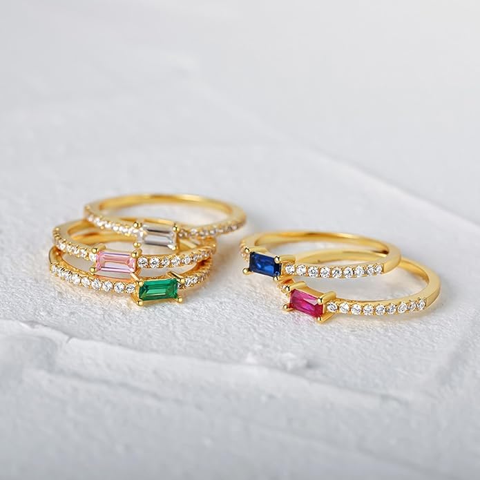Jewelance™ MemorialRing - Personlig Fødselssten Graveret Mode Mindering