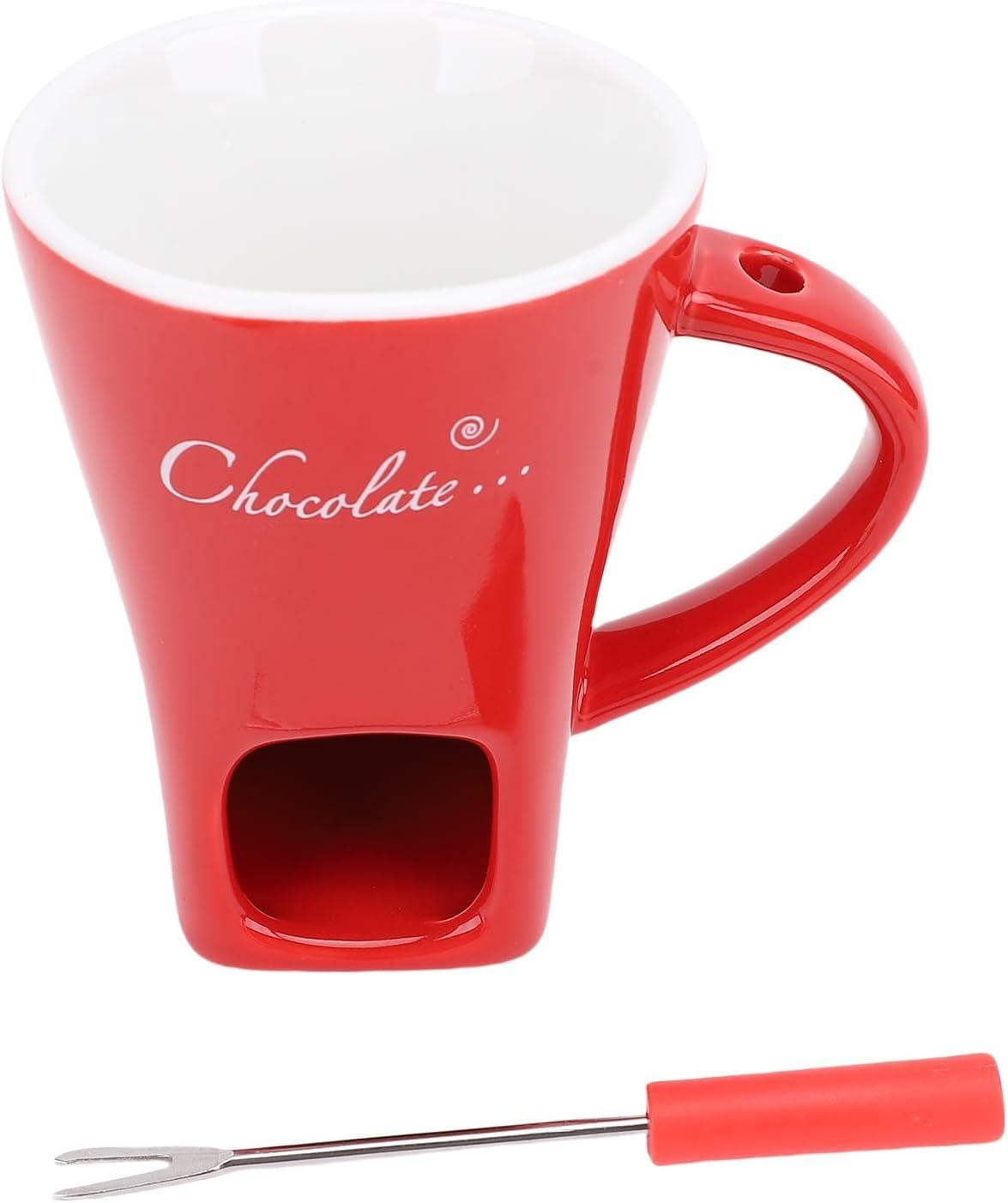 Globetrek° FondueMug – Keramik Elegant Chokolade Fondue Krus Med Omrører