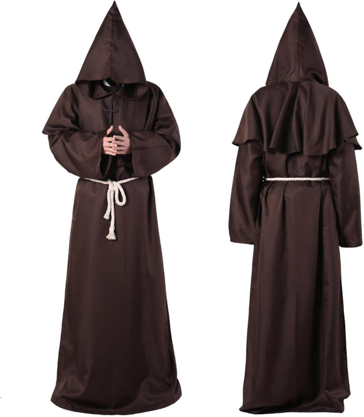 Icone™ MonkCostume - Halloween Middelalder Munk Præst Kappe Kostume