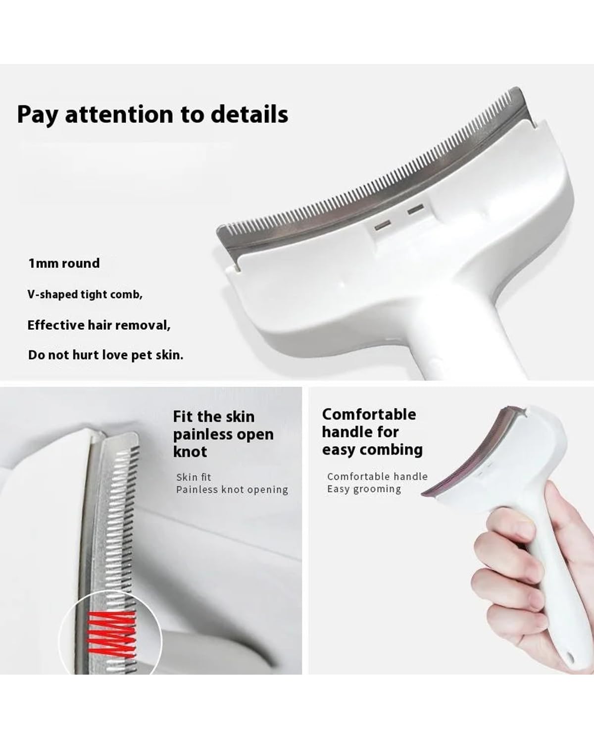 DogCatFri™ GentleComb 1+1 GRATIS: Blid Pet Deshedding V-Tand Kam