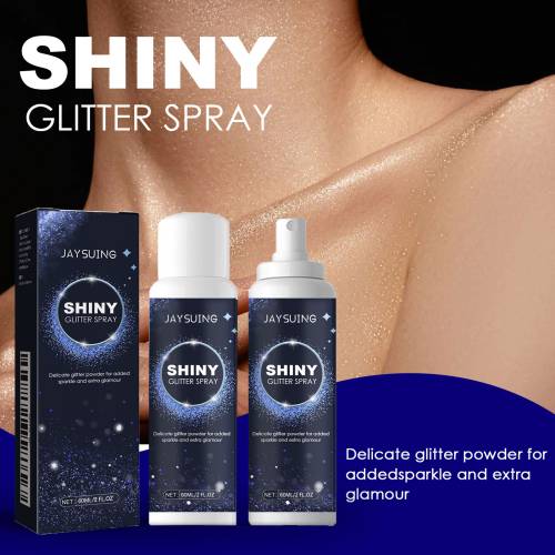 Glitter highlighter-spray til hår og krop