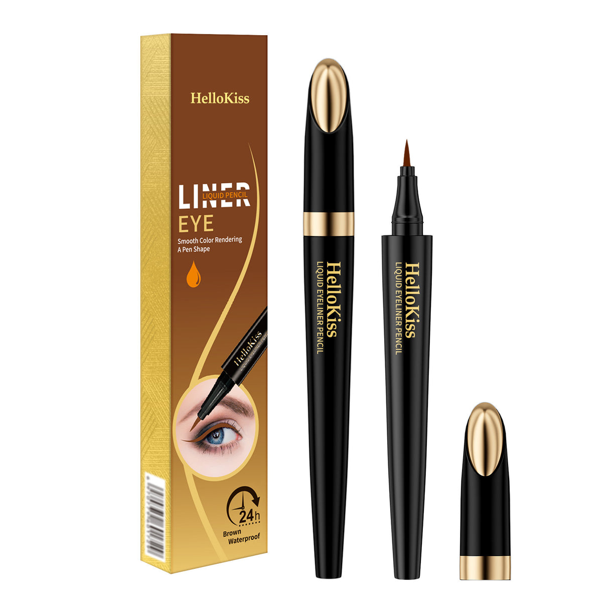 Vandfast flydende eyeliner-pen, sort eller brun