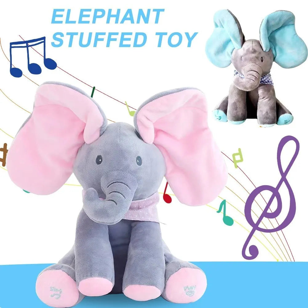 Kletshuts™ ElephantToy: Interaktiv Peekaboo Øre-Flappende Elefant Legetøj