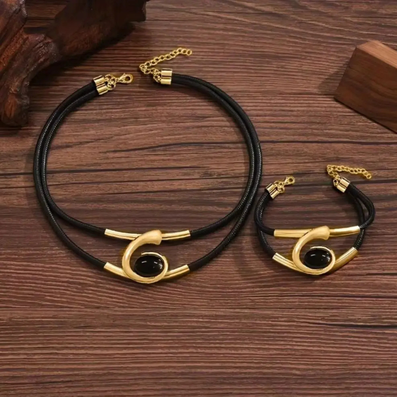 Jewelance™ SpiralNecklace 1+1 GRATIS: Vintage Bohemian Spiral Halskæde Og Armbånd