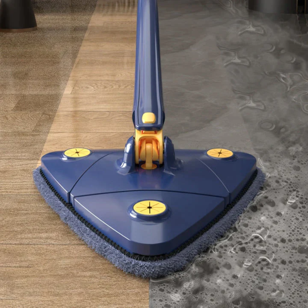 Cleaner Pro° TriangleMop: Lang Håndtag Justerbar Trekant 360 Rengøring Moppe