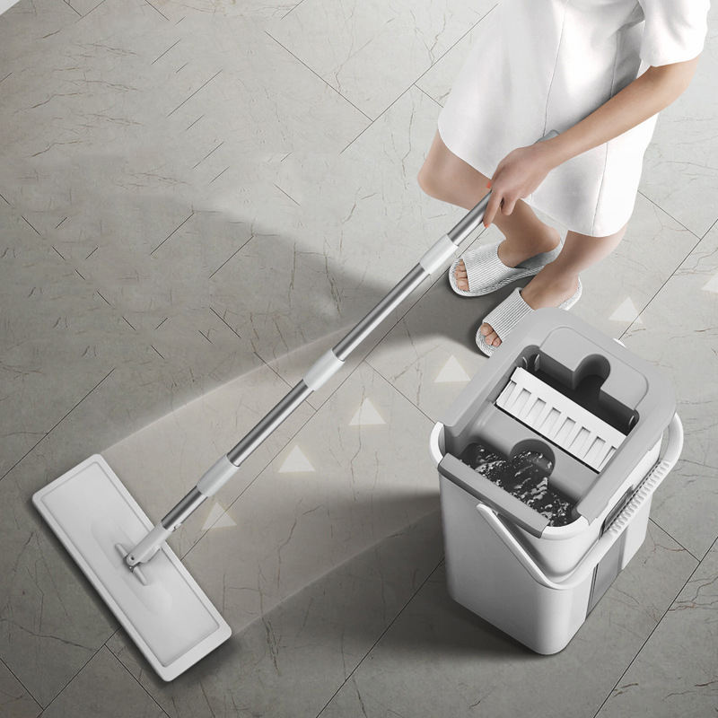 Cleaner Pro° CleanMop: Håndfri Vridningssystem Moppe Og Spand Sæt