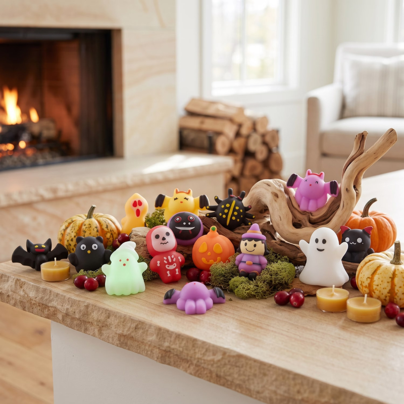 Kletshuts™ HalloweenSquishy: Halloween Kneb Eller Behandle Squishy Spand Legetøj