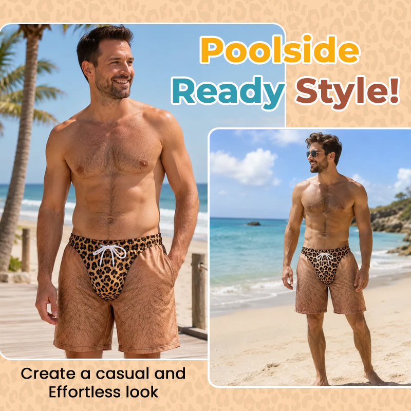 Icone™ SwimTrunks - Sjove Noviteter Prank Hårede Prints Badebukser