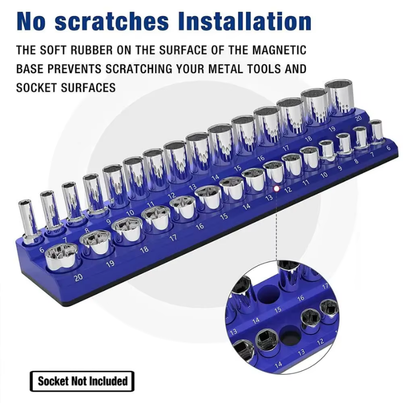 GlideHold® MagneticSocket - Tre-Delt Magnetisk Socket Arrangør Sæt