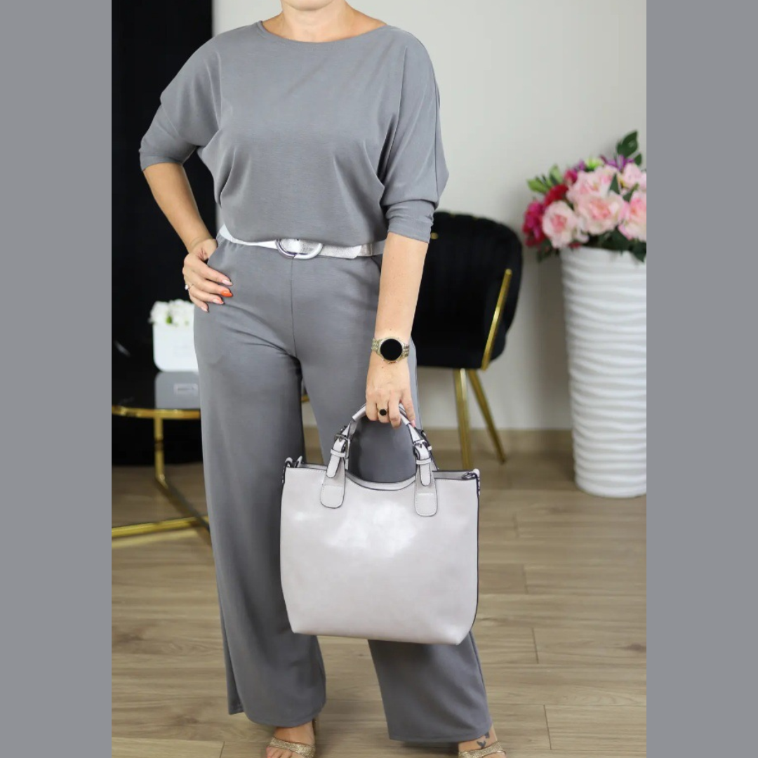 Icone™ ClassySet: Stilfuld Kvinder 3-Delt Lang Cardigan Og Bukser Elegant Sæt