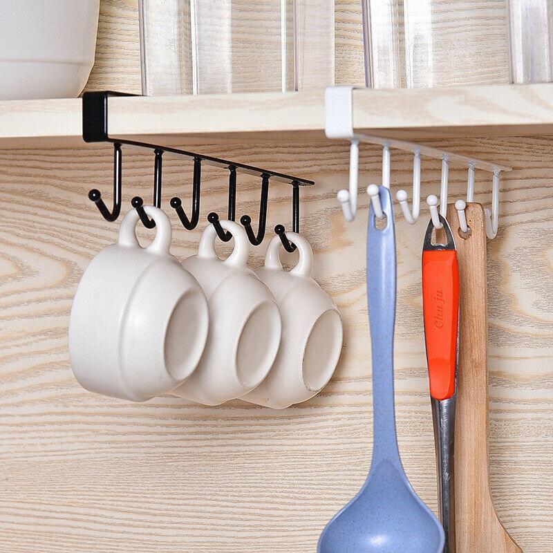 GlideHold® ShelfHooks 1+1 GRATIS: Hylde Ophængende Stativkroge Til Køkken Og Klædeskab