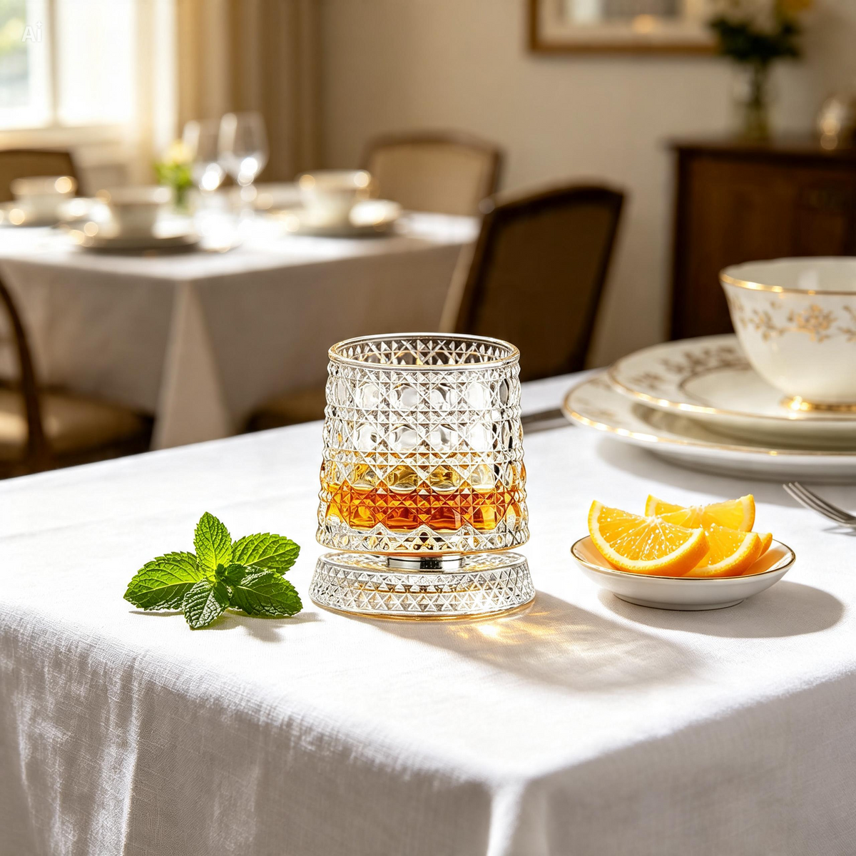 Globetrek° RotatingGlass - Elegant Krystal Roterende Whiskey Glas