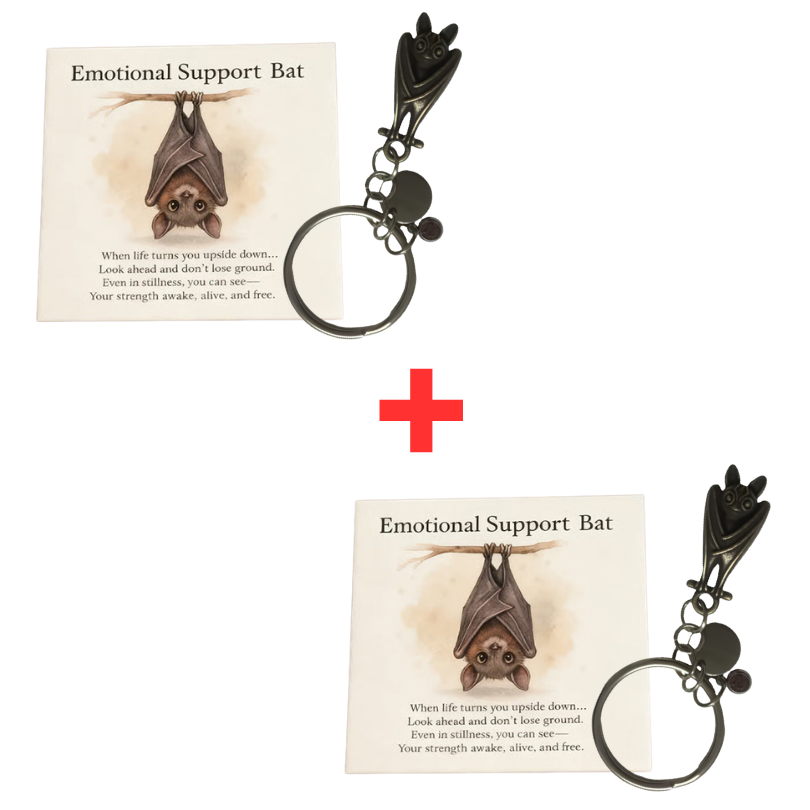 BatKeychain 1+1 GRATIS: Hverdagsstil Spooky Flagermus Charms Nøglering