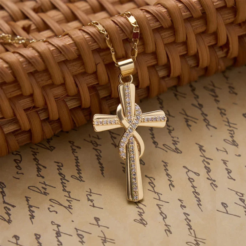 Jewelance™ CrossKnot 1+1 GRATIS - Elegant Mode Kryds Knude Vedhæng Halskæde