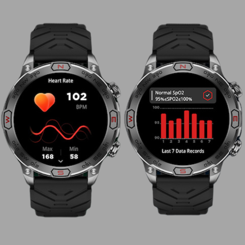 SwiftTime smartwatch med GPS, opkald og LED-lygte