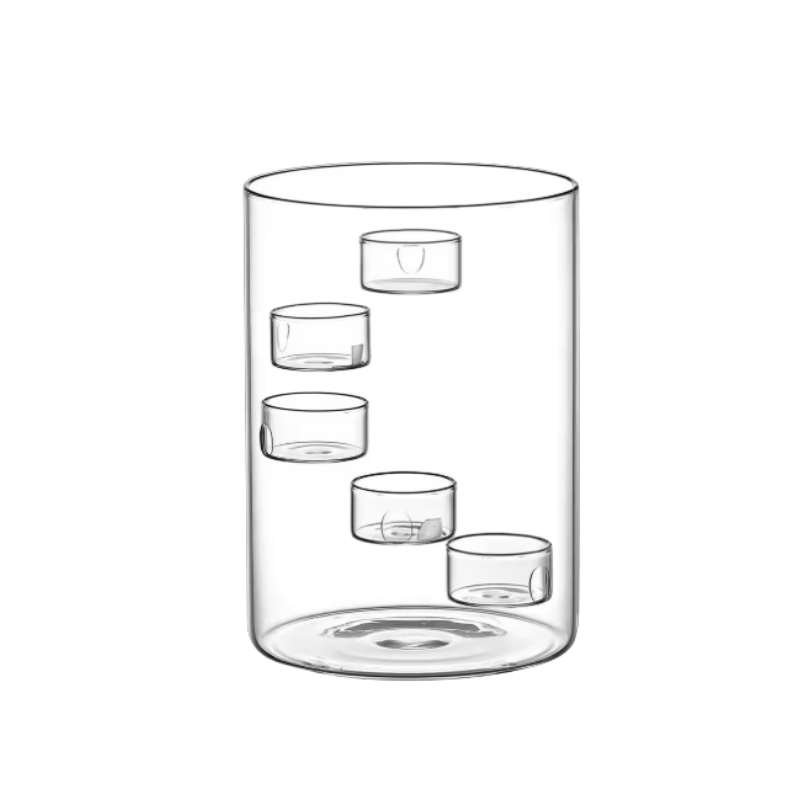 CandlelightGlass - Elegant Flydende Mini Stearinlys Glas Holder