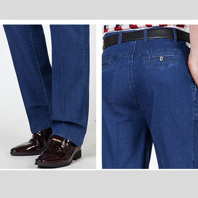 Icone™ RetroJeans: Herres Højtaljede Tilfældig Retro Jeans