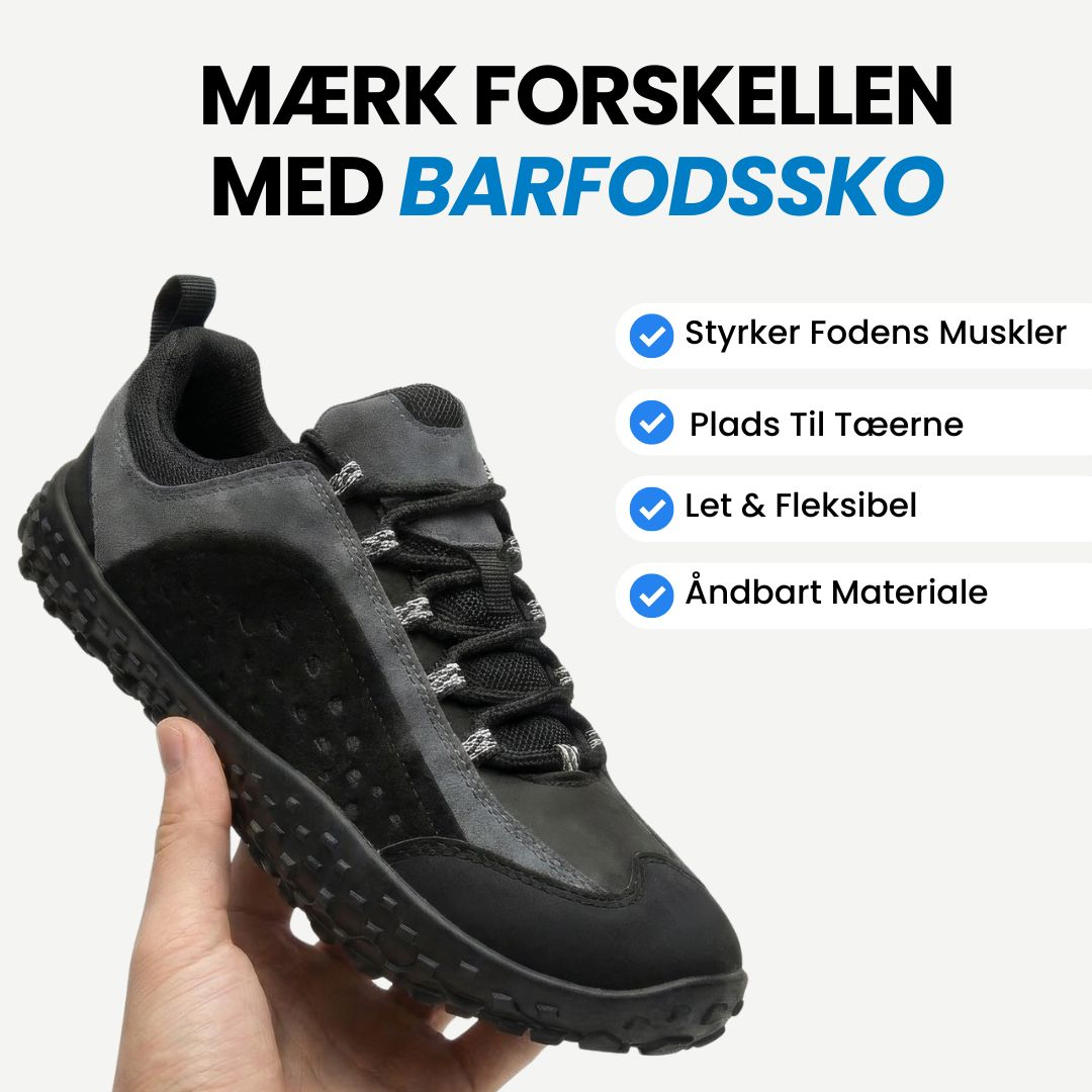 Ground – minimalistiske barfodssko med tynd sål – Brun
