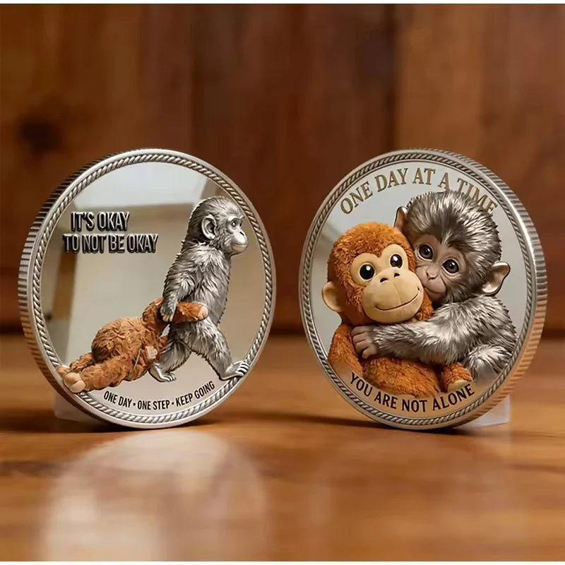 MonkeyCoin 1+2 GRATIS - Bedårende Og Meningsfuld Mindesmynt