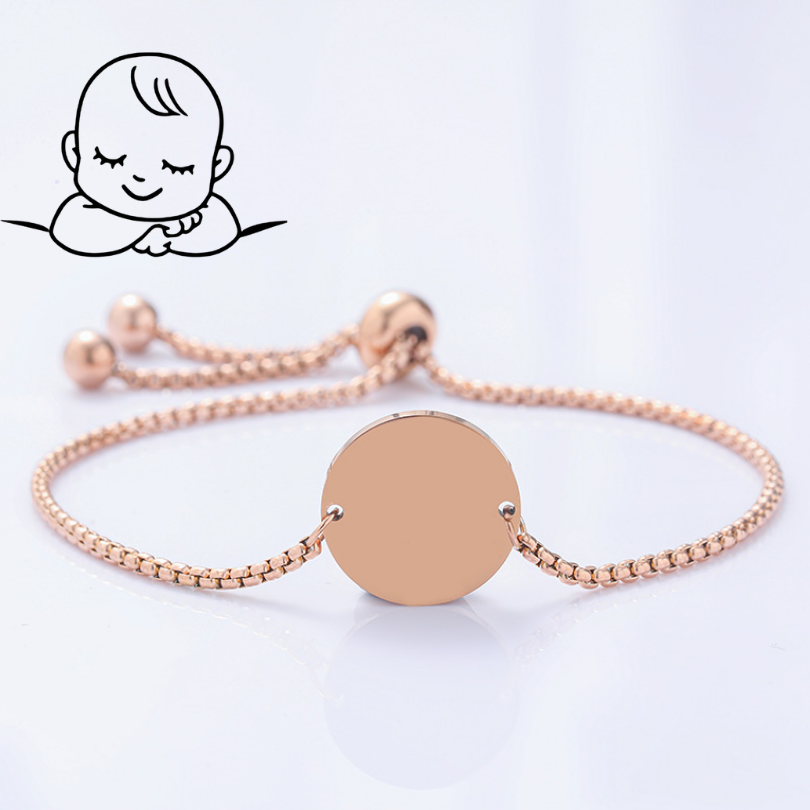 Jewelance™ BabyCharm: Personligt Gravert Baby Charm Erindrings Fødselsarmbånd