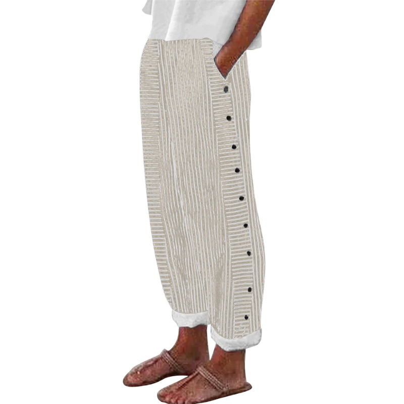 Icone™ StripePants: Komfortable Bukser Med Sidelommer I Mode