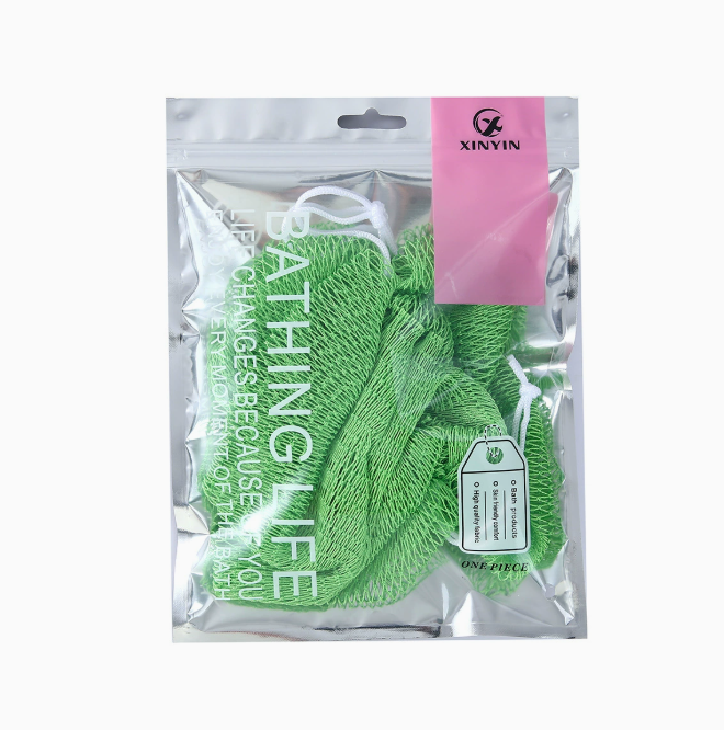 Elastisk nylon eksfolierende rygvaskeklud