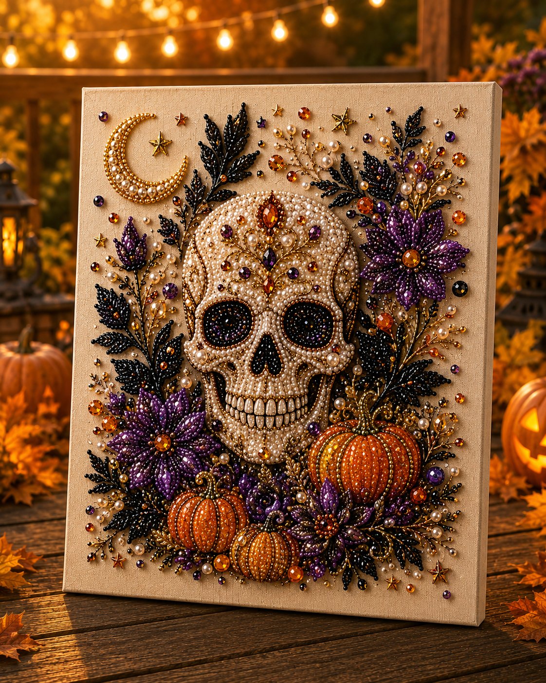 Kletshuts™ HalloweenArt: Halloween Kreativ DIY Glitrende Kunst Sæt