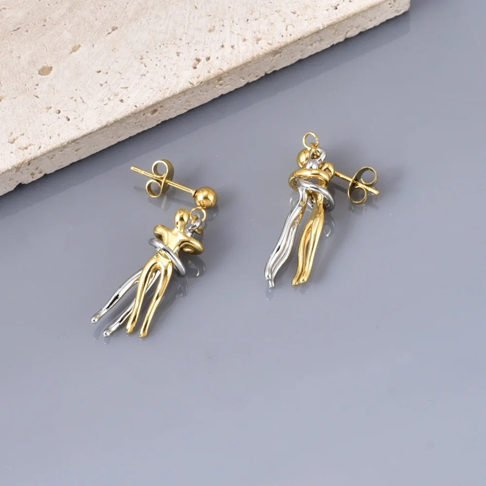 Jewelance™ LoversEarrings 1+1 GRATIS: Elegant Kærestes Omfavnelse Design Mode Øreringe