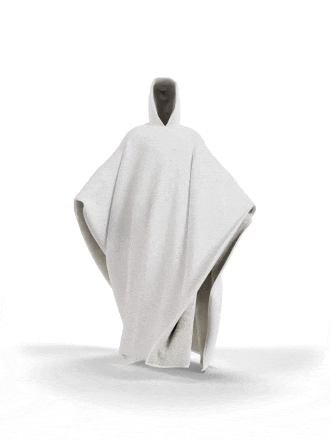 Vægtet hættejakke med oversized pasform og blødt inderfor