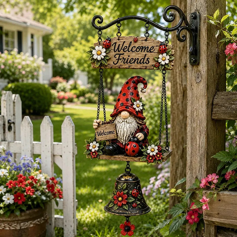 WelcomeBell - Patio Velkomst Gnome Dørklokke Dekoration