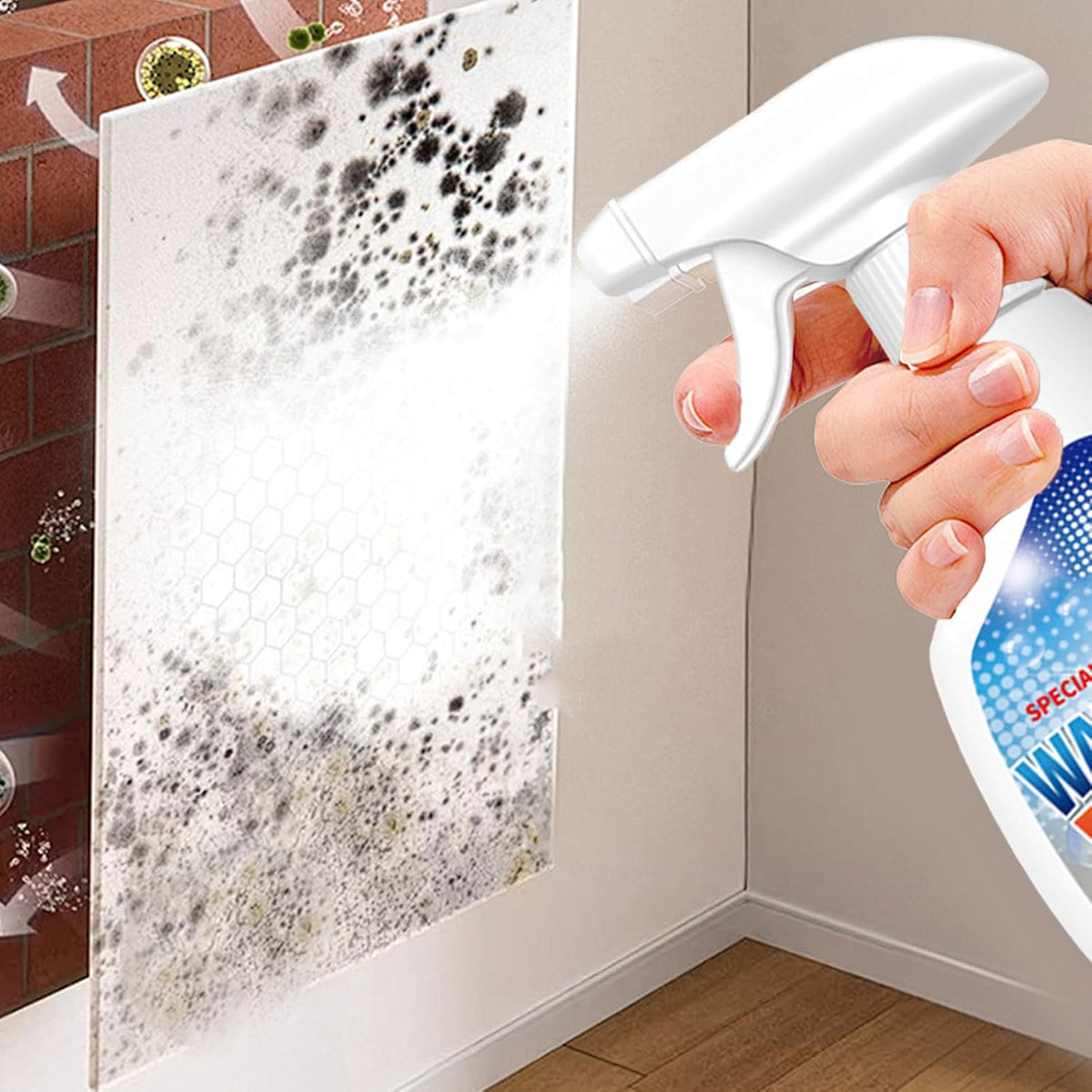 Cleaner Pro° MoldRemover: Hurtig Dyb Væg Skimmel Fjerner Rengørings Løsning Spray