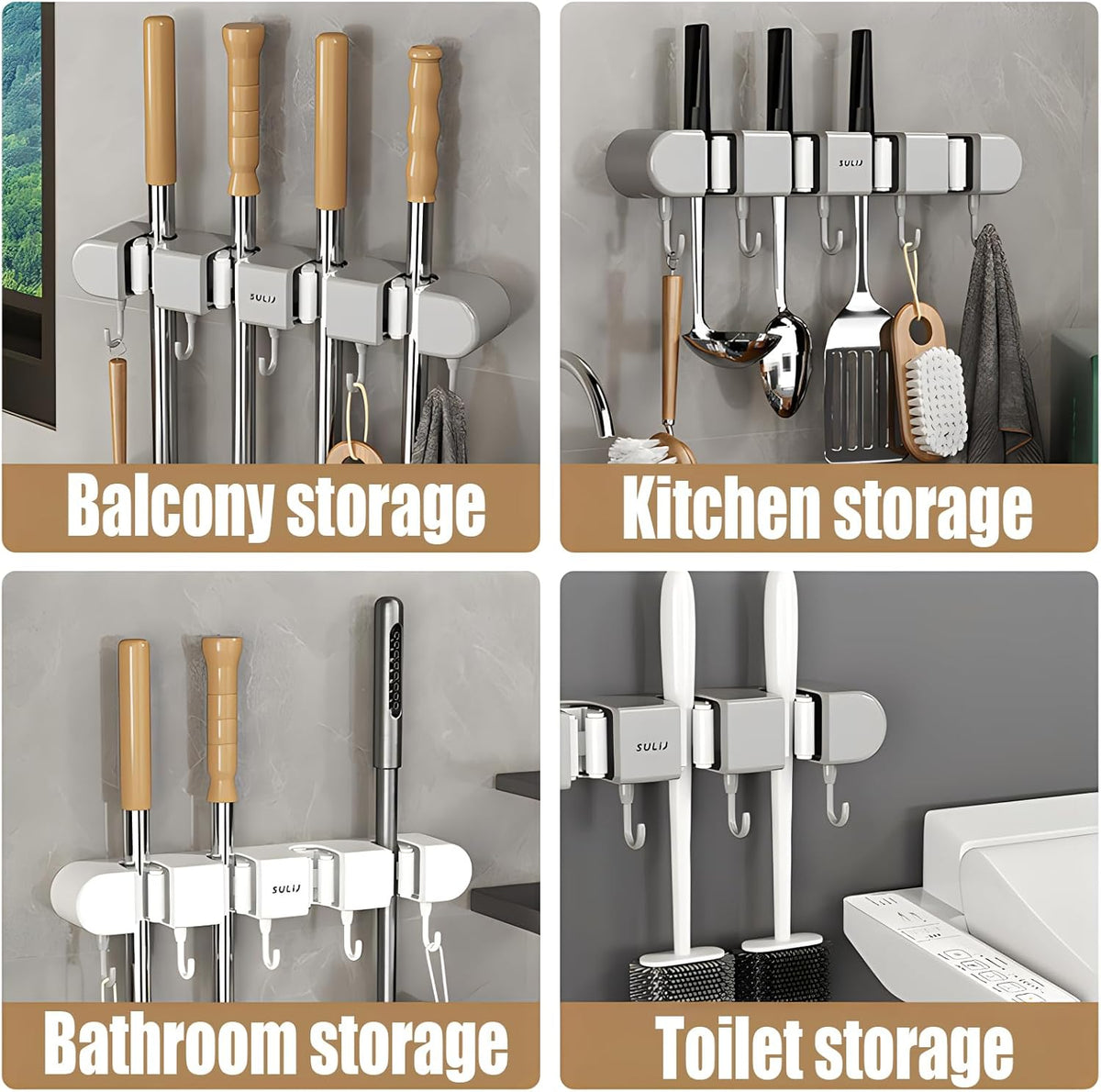 GlideHold® AdhesiveHooks 1+1 GRATIS: Multi-Brug Stærk Klæbende Holder Kroge