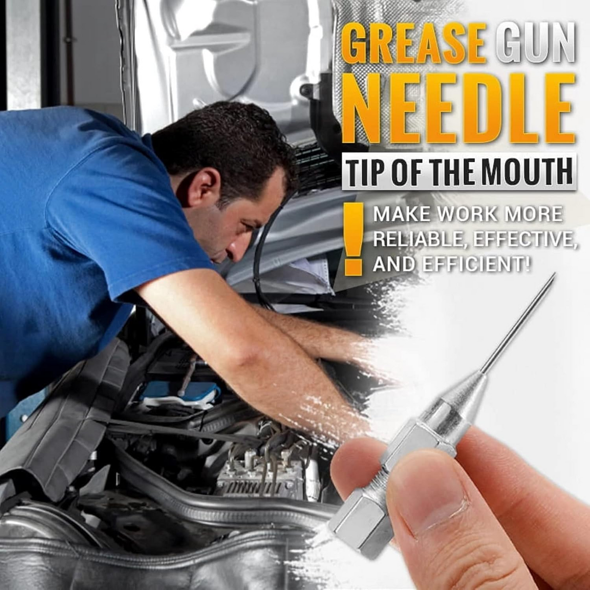 GreaseNeedle™ 1+1 GRATIS - Præcisions Heavy-Duty Smørefedt Sprøjte Adapter