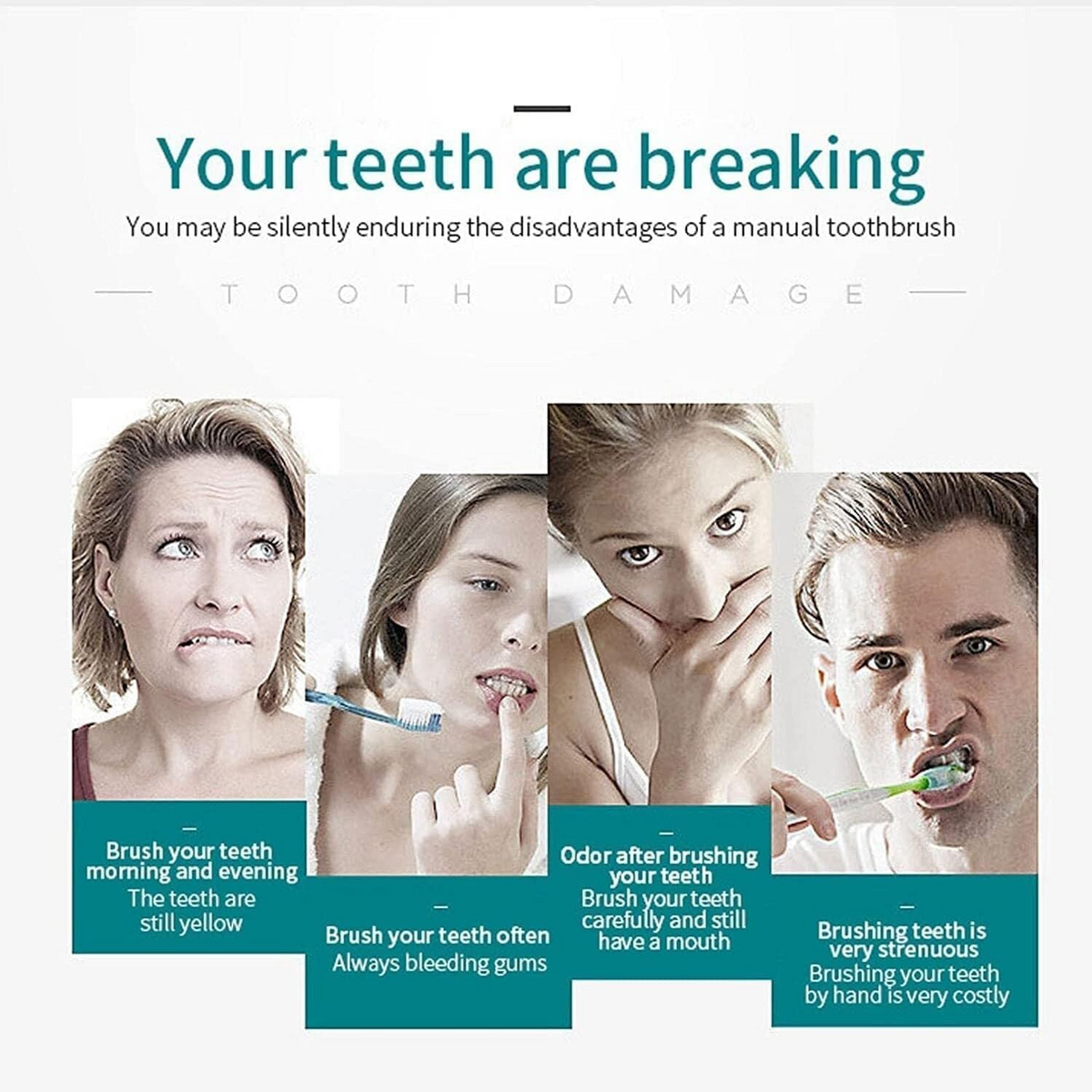 SonicToothBrush - Elektrisk Sonisk Tandbørste Til Voksne