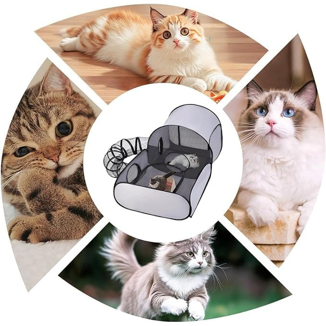 Catfri® CatPlaypen: Indendørs og Udendørs Foldbar Katlegegård Telt