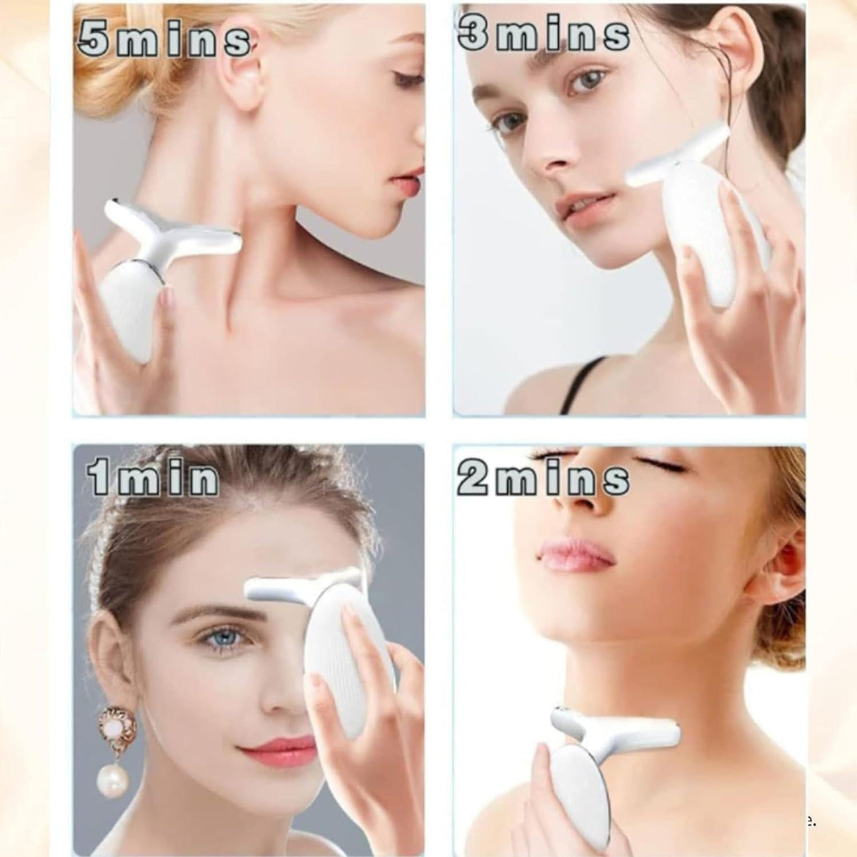SkinMassager - Ansigt Og Nakke Hudløftningsmassageapparat Og Fastgørende Skønhedsværktøj