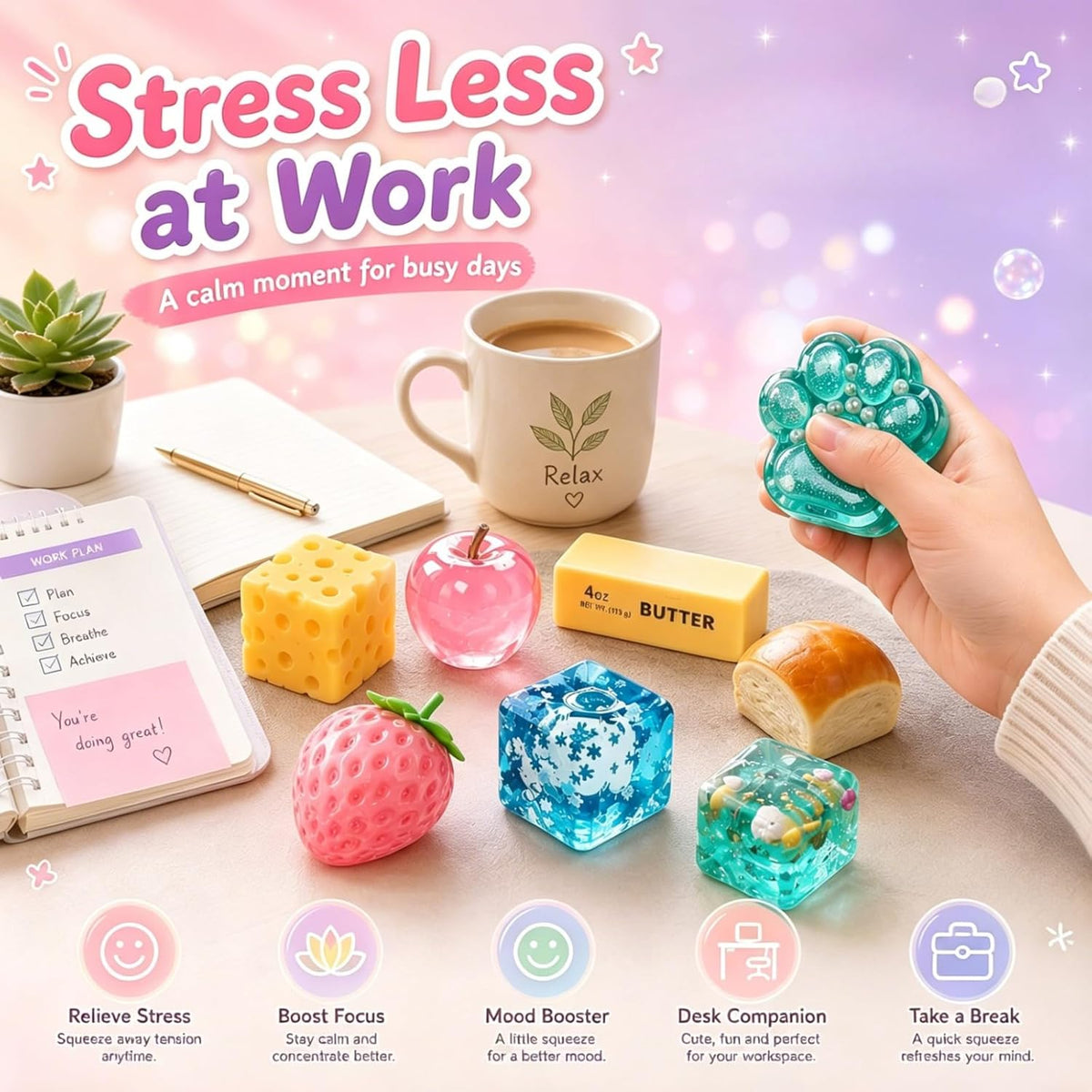 Kletshuts™ SquishySet - Stressaflastende Squishy Sjov Boks Sæt