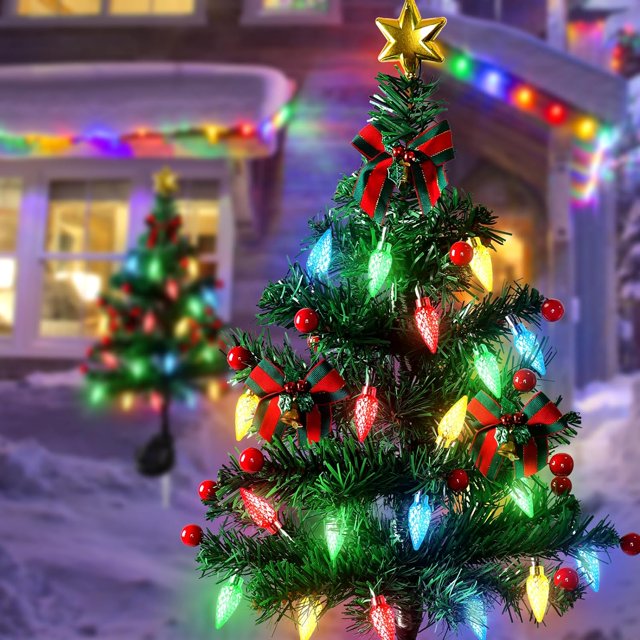 Ledsen™ MiniTree: Sol LED Jul Mini Træ Til Stier