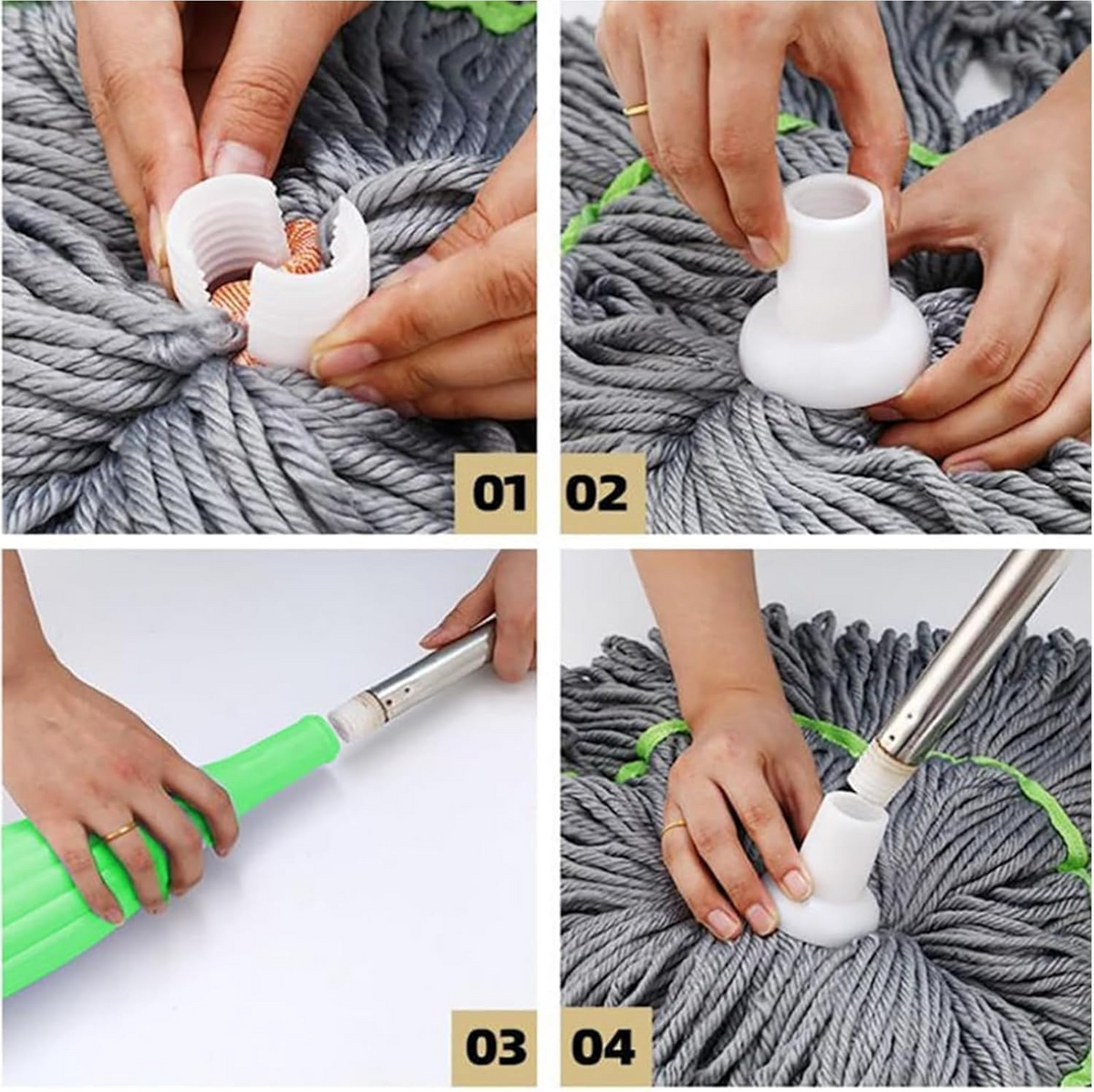 Cleaner Pro° SmartSqueeze 1+1 GRATIS: Håndfri Selv-Vridende Smart Klem Dreje Moppe