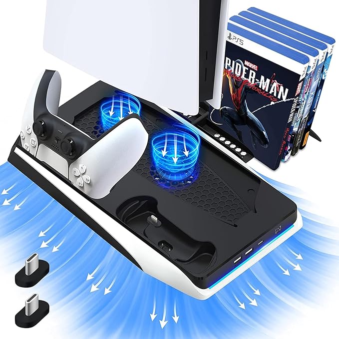 PS5Dock - 4 i 1 PS5 Multifunktionel Dock Station